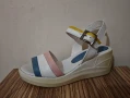 Естествена кожа Дамски сандали н платформа 38 размер цветни, снимка 4