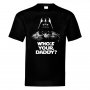 Нова мъжка черна тениска със забавна щампа на героя Дарт Вейдър от Междузвездни войни, снимка 1 - Тениски - 35319993