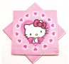 Hello Kitty Коте Кити розови 10 парти салфетки рожден ден, снимка 2