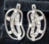 Два чифта / Масивни сребърни обеци с камъни, закопчаване английски клипс / проба 925 , снимка 6