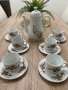 6 броя винтидж порцеланови чаши за кафе/ чай + каничка, снимка 1 - Сервизи - 39872916