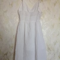 Дамска бяла лятна рокля с бродерия цветя и листа в бял цвят р-р M, снимка 10 - Рокли - 43062691