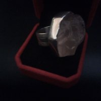 Уникати!!Огромен авторски  сребърен пръстен 26 грама с друза  розов кварц , снимка 11 - Пръстени - 32331739