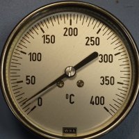 биметален термометър Wika thermometer ф100mm, 0/+400°C, L-80mm, снимка 2 - Резервни части за машини - 35228796