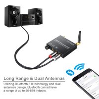 Цифров към аналогов аудио конвертор 192Khz Bluetooth DAC + Гаранция, снимка 7 - Ресийвъри, усилватели, смесителни пултове - 44127206