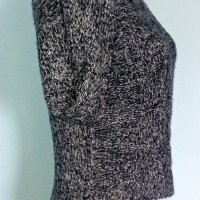 Памучен меланжен пуловер тип туника с поло яка "Vero Moda" ®, снимка 3 - Блузи с дълъг ръкав и пуловери - 26696634