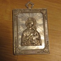 Нагръден знак  медальон богородица, Дева Мария  със седеф -внос от Израел, Йерусалим, снимка 3 - Антикварни и старинни предмети - 28870780