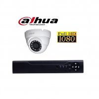 Full HD 1080р Куполен комплект - DVR + куполна камера DAHUA Full HD, снимка 1 - Комплекти за видеонаблюдение - 35099570