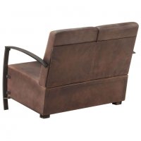 2-местен диван, състарено кафяво, естествена кожа, снимка 4 - Дивани и мека мебел - 38495019