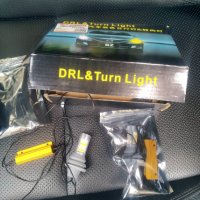 LED Диодни дневни светлини крушки с мигач DRL + Turn Light мигач и габарити в едно 2x20W, снимка 7 - Аксесоари и консумативи - 34076891