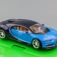 Bugatti Chiron 2016 - мащаб 1:24 на Welly моделът е нов в кутия, снимка 1 - Колекции - 38484027