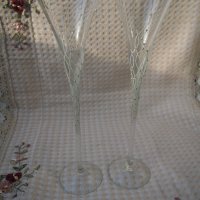 Комплект сватбени чаши, снимка 1 - Сватбени аксесоари - 28854469