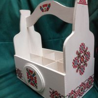 Ръчно изработена кошница за бири с шевици, снимка 2 - Подаръци за мъже - 38427727