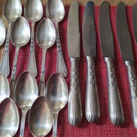 Сребърни прибори лъжици лъжички ножове , снимка 10 - Антикварни и старинни предмети - 39903473