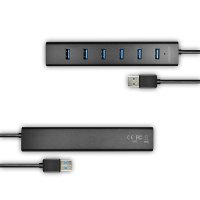 USB Хъб USB 3.0 Axagon HUE-SA7BP - 7 USB3.0 Порта и захранващ адаптер Fast charging , снимка 7 - Кабели и адаптери - 36930993
