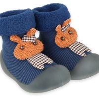 Бебешки боси обувки Befado, Сини със зайче, снимка 1 - Детски обувки - 43534679