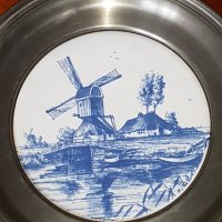Старинна декоративна чиния- Холандия, снимка 2 - Декорация за дома - 39636630