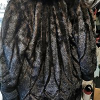 Кожено палто изкуствен косъм XXL, снимка 2 - Палта, манта - 44081904