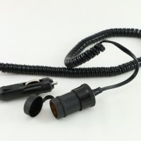 Авто спирален кабел за запалка до 10 А, 12 V /24 V, 2,5 метра, немски, снимка 1 - Аксесоари и консумативи - 26679865