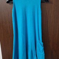 Синя трикотажна рокля, снимка 1 - Рокли - 37514016