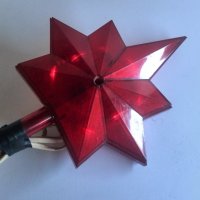 за Коледна елха  червена пластмасова електрическа звезда, снимка 8 - Колекции - 40124312