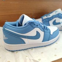 Nike Air Jordan 1 Low Blue unc university blue white обувки Маратонки Кецове номер 43 размер, снимка 8 - Маратонки - 37561071