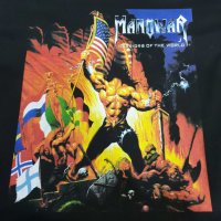 Нова мъжка тениска с дигитален печат на музикалната група MANOWAR - Warriors of the world, снимка 6 - Тениски - 28317032