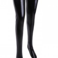 Черни ,еластични,дълги, кожени чорапи , снимка 2 - Бельо - 43763616