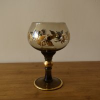 Ваза и чаша от калиево стъкло 1980 г, снимка 2 - Вази - 43945562