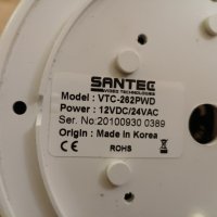 Два броя куполни цветни камери Santec vtc 262 pwd. , снимка 3 - IP камери - 43583814