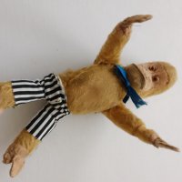 Стара играчка маймуна напълнена със слам , снимка 1 - Колекции - 43886650