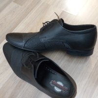 Италиански официални мъжки обувки от естествена кожа, снимка 4 - Официални обувки - 43636011