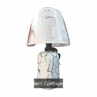 Стилна нощна лампа с елегантен мраморен дизайн, снимка 2 - Настолни лампи - 44874971