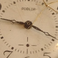 Стар рядък ръчен часовник от соца POBEDA MADE IN USSR за КОЛЕКЦИОНЕРИ 43896, снимка 3 - Антикварни и старинни предмети - 44874386