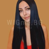 Дълга права черна перука Сиара, снимка 2 - Аксесоари за коса - 43199733