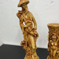 Комплект азиатски фигури с ваза. №4872, снимка 4 - Колекции - 43397504