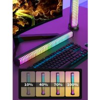 Нов модел! 3D Двустранен RGB LED Светлинен Еквалайзер Цветомузика Звукови пикапни светлини, снимка 6 - Еквалайзери - 43975436