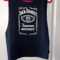 Черен памучен потник тениска Jack Daniel's one size размер Jack Daniel’s , снимка 3 - Тениски - 37824067