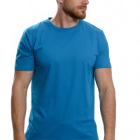 Нова мъжка изчистена тениска в син цвят, снимка 5 - Тениски - 37670502
