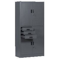 Метален многофункционален шкаф със сейф и чекмеджета, за документи,тераса/балкон,за инструменти, снимка 2 - Шкафове - 43364379