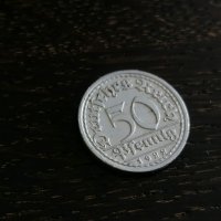 Райх монета - Германия - 50 пфенига | 1922г.; серия А, снимка 1 - Нумизматика и бонистика - 26480604