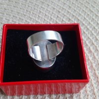 Сребърен пръстен със син камък, снимка 9 - Пръстени - 44014070