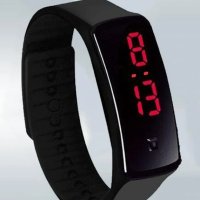 Спортен унисекс LED часовник-гривна бърз бутон за управление  , снимка 5 - Гривна - 44071878