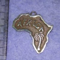 AFRICA ФИГУРАЛЕН СРЕБЪРЕН АРТ МЕДАЛЬОН СРЕБРО 925 във ФОРМАТА на КОНТИНЕНТА АФРИКА 40519, снимка 8 - Колиета, медальони, синджири - 43223983