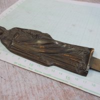Фигура стара от бронз на светец - 156,22 гр., снимка 2 - Други ценни предмети - 28273955