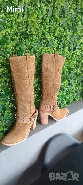 италиански ботуши естествен велур , снимка 1
