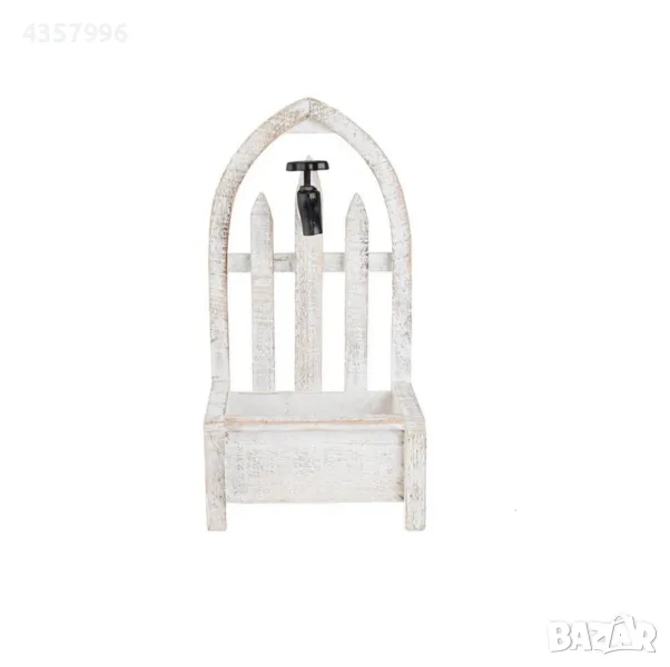 Декоративна саксия, Чешма, Дърво, Бял , снимка 1