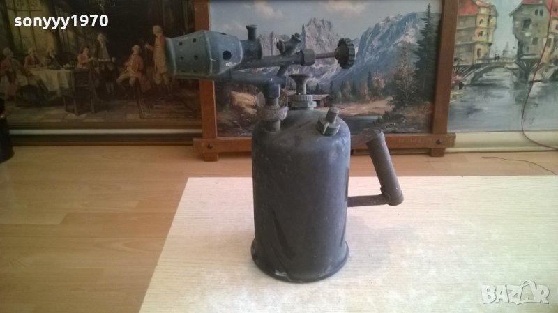антик-бензинова лампа-ретро колекция-32х32х14см, снимка 1