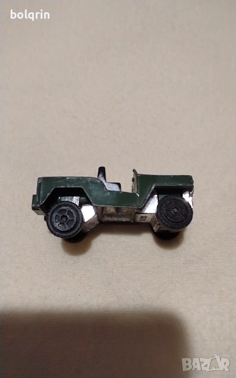 Армейски джип Стара алуминиева количка тип Мачбокс , снимка 1