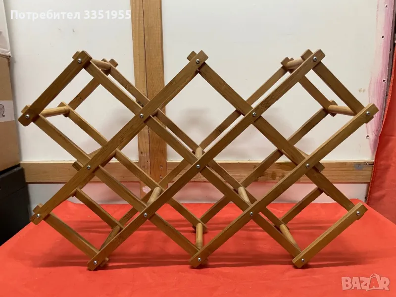 Стойка за 10 бутилки вино, снимка 1